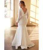Plus Size White Mermaid Bridal Gown - Unique Vintage - Womens, DRESSES, BRIDAL