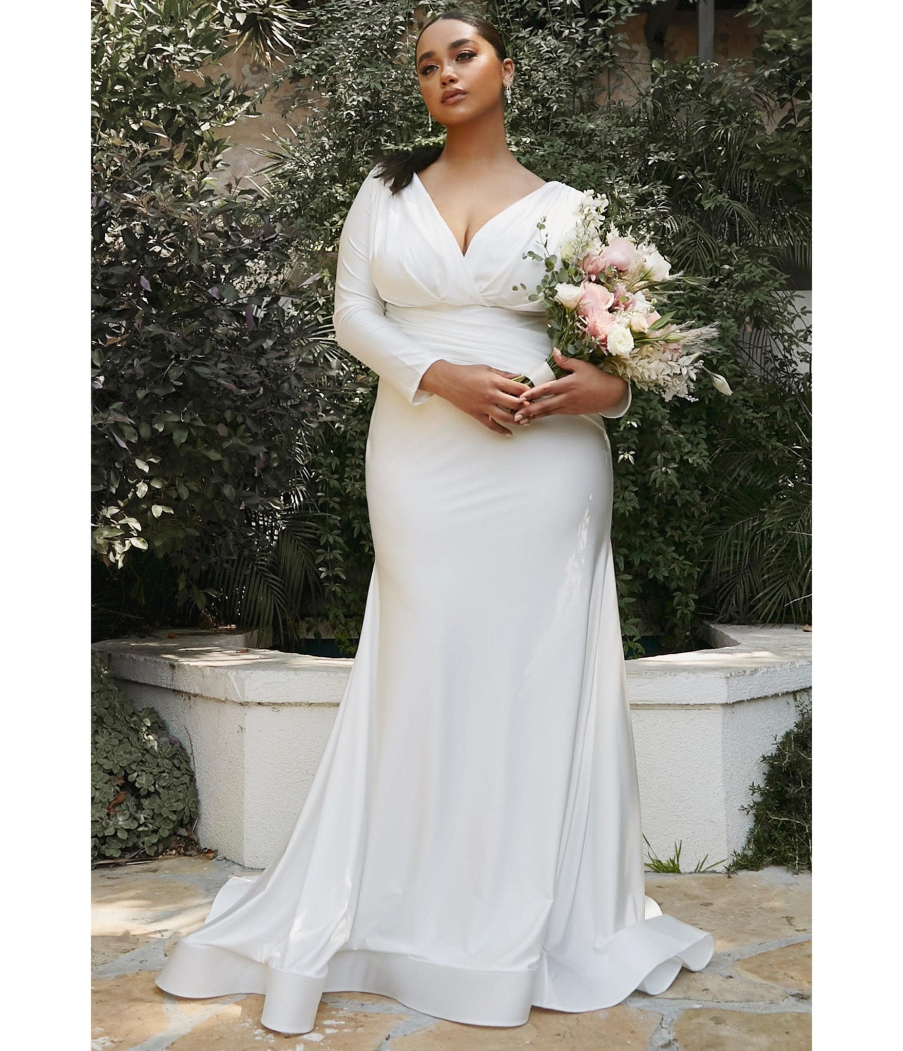 Plus Size White Mermaid Bridal Gown Plus Size White Mermaid Bridal Gown