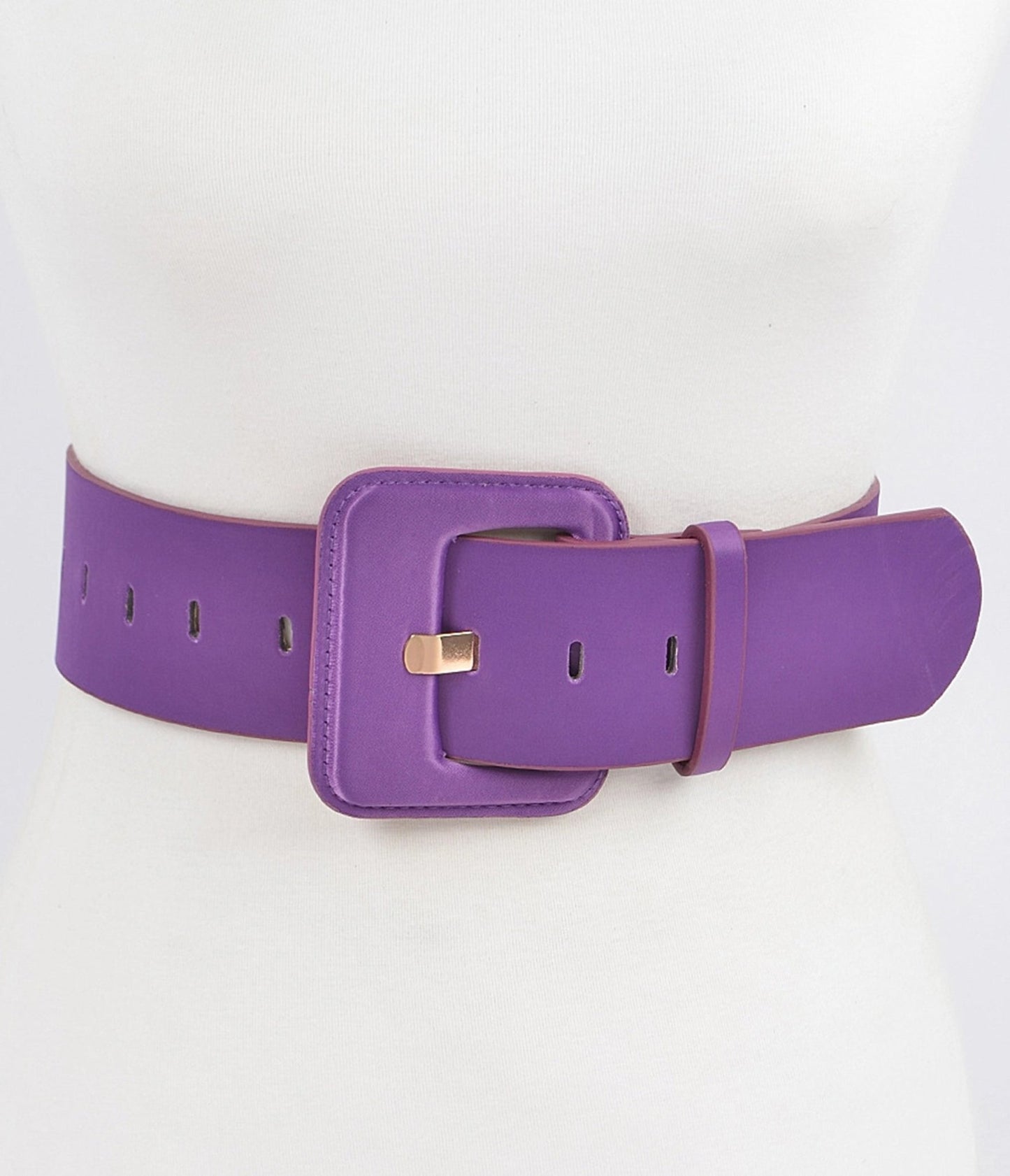 Purple Faux Suede Wide Belt - Unique Vintage - Womens, ACCESSORIES, BELTS