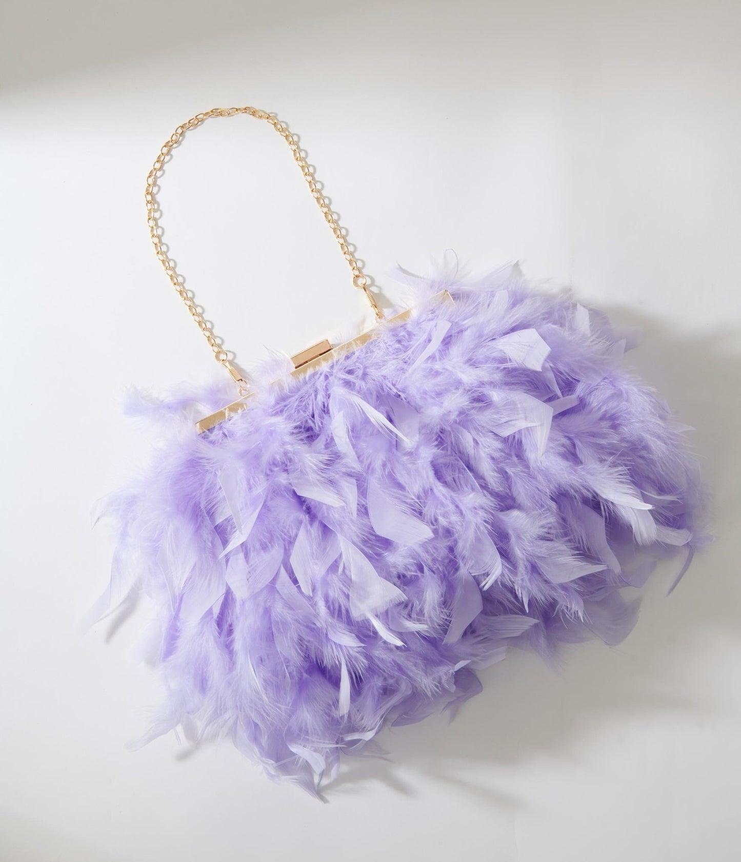 Purple Feather Clutch Unique Vintage