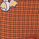 Pusheen x Unique Vintage Orange Plaid Bat Pusheen Rizzo Cigarette Pants - Unique Vintage - Womens, BOTTOMS, PANTS
