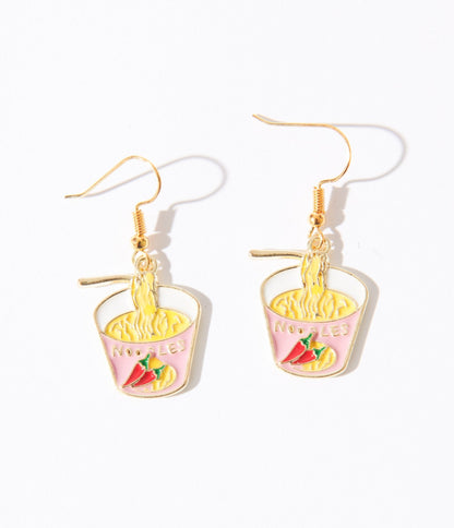 Raman Noodle Earrings - Unique Vintage - Womens, ACCESSORIES, JEWELRY