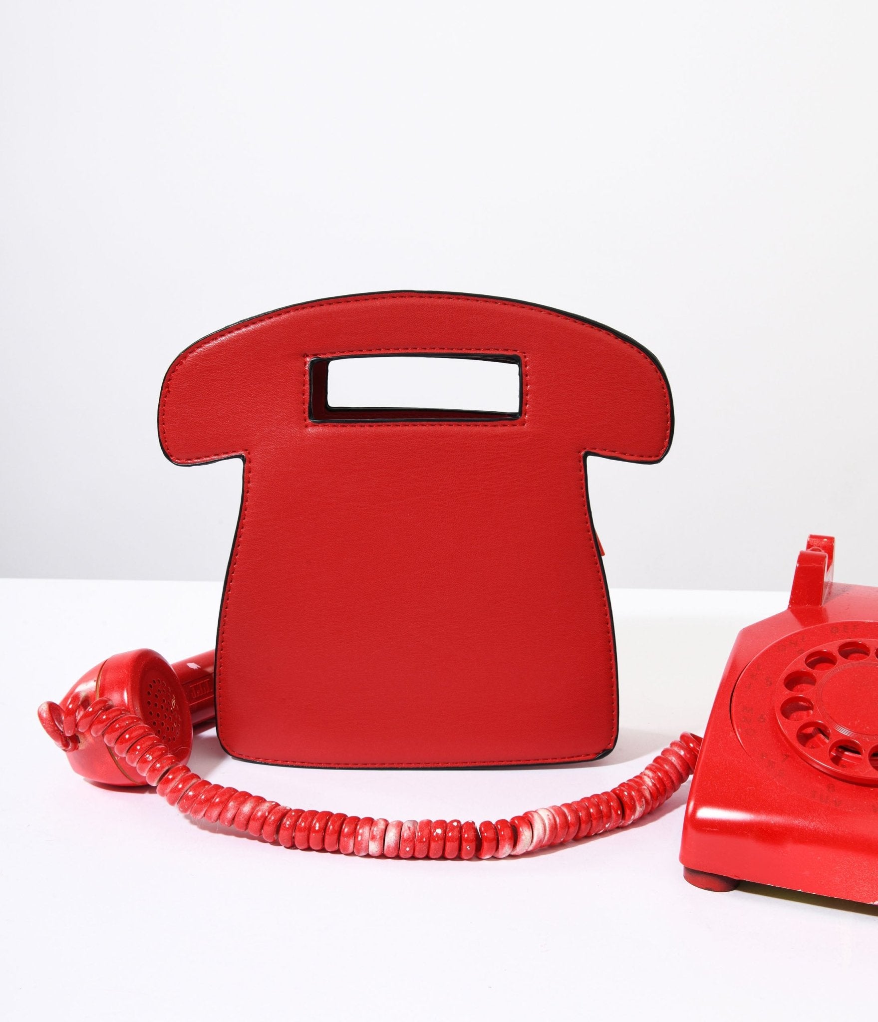 Red Call Me Retro Rotary Phone Handbag - Unique Vintage - Womens, ACCESSORIES, HANDBAGS