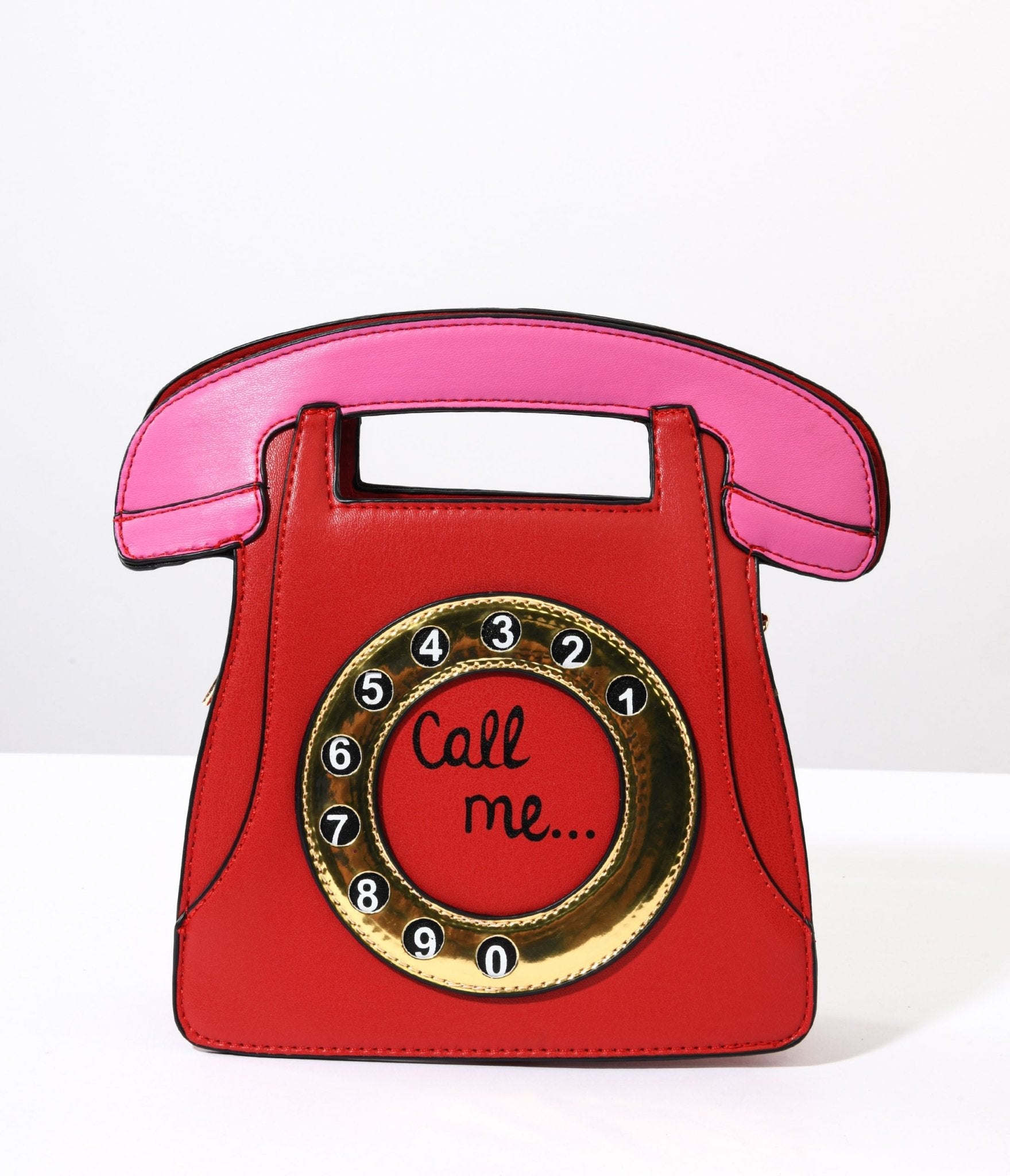 Red Call Me Retro Rotary Phone Handbag - Unique Vintage - Womens, ACCESSORIES, HANDBAGS