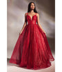 Cinderella Divine  Red Glitter Sleeveless Ball Gown