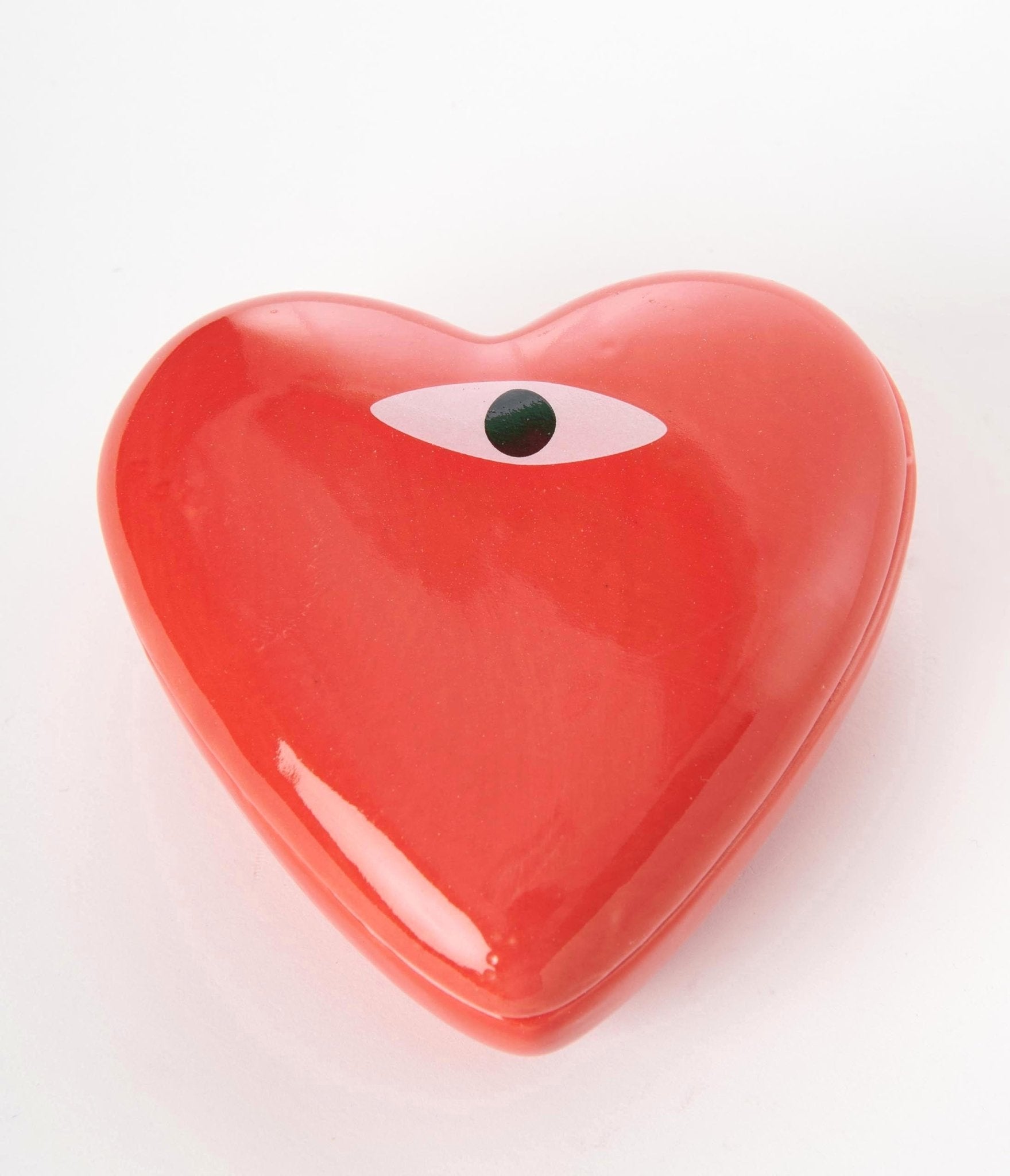 Red Heart Ceramic Jewelry Box - Unique Vintage - Womens, ACCESSORIES, GIFTS/HOME