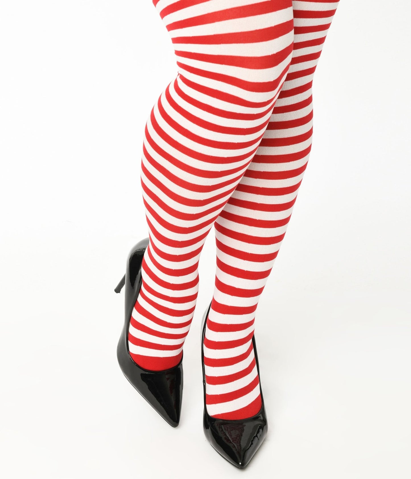 Red & White Striped Jada Tights - Unique Vintage - Womens, ACCESSORIES, HOSIERY