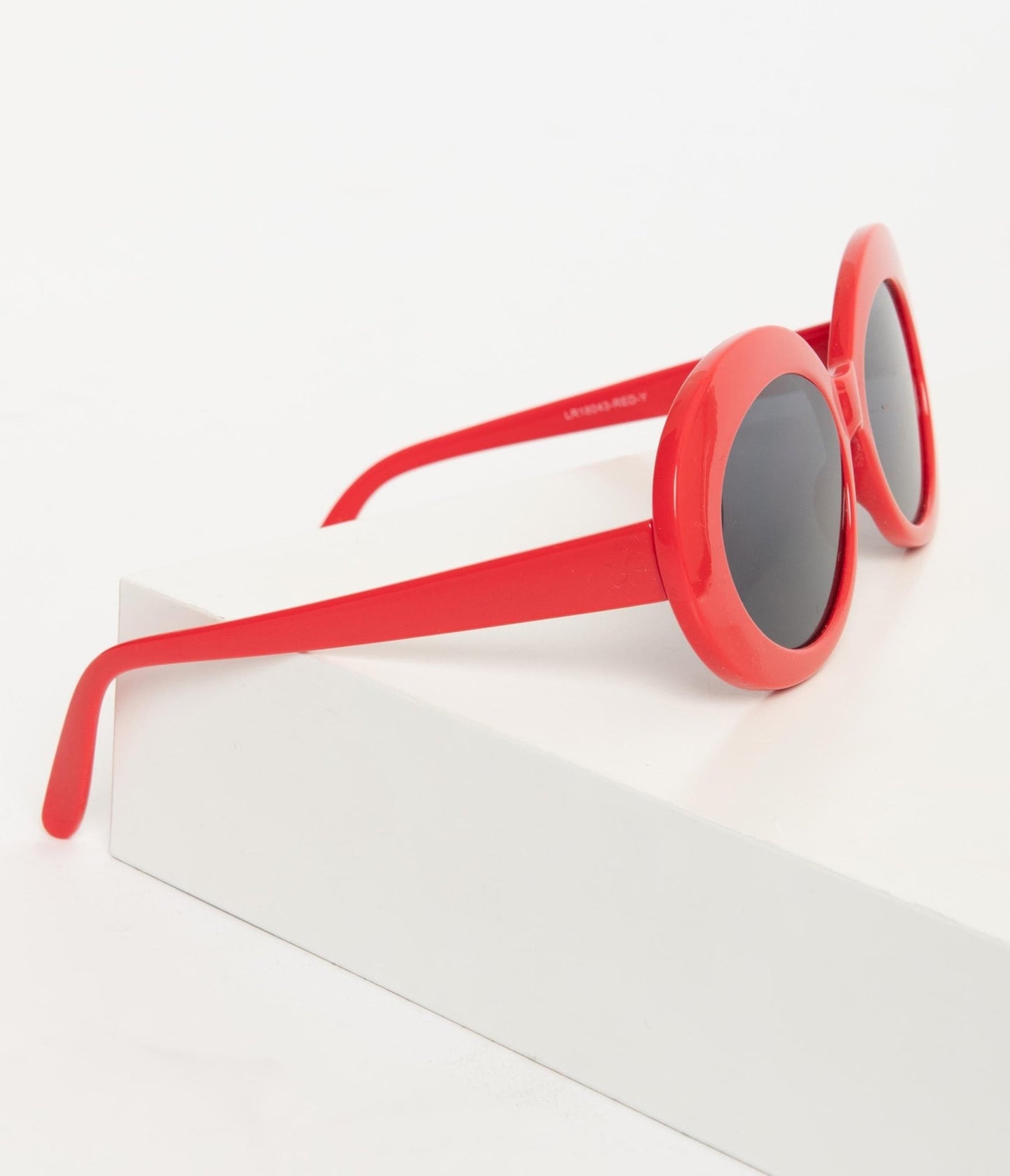 Retro Style Red Oval Sunglasses - Unique Vintage - Womens, ACCESSORIES, SUNGLASSES