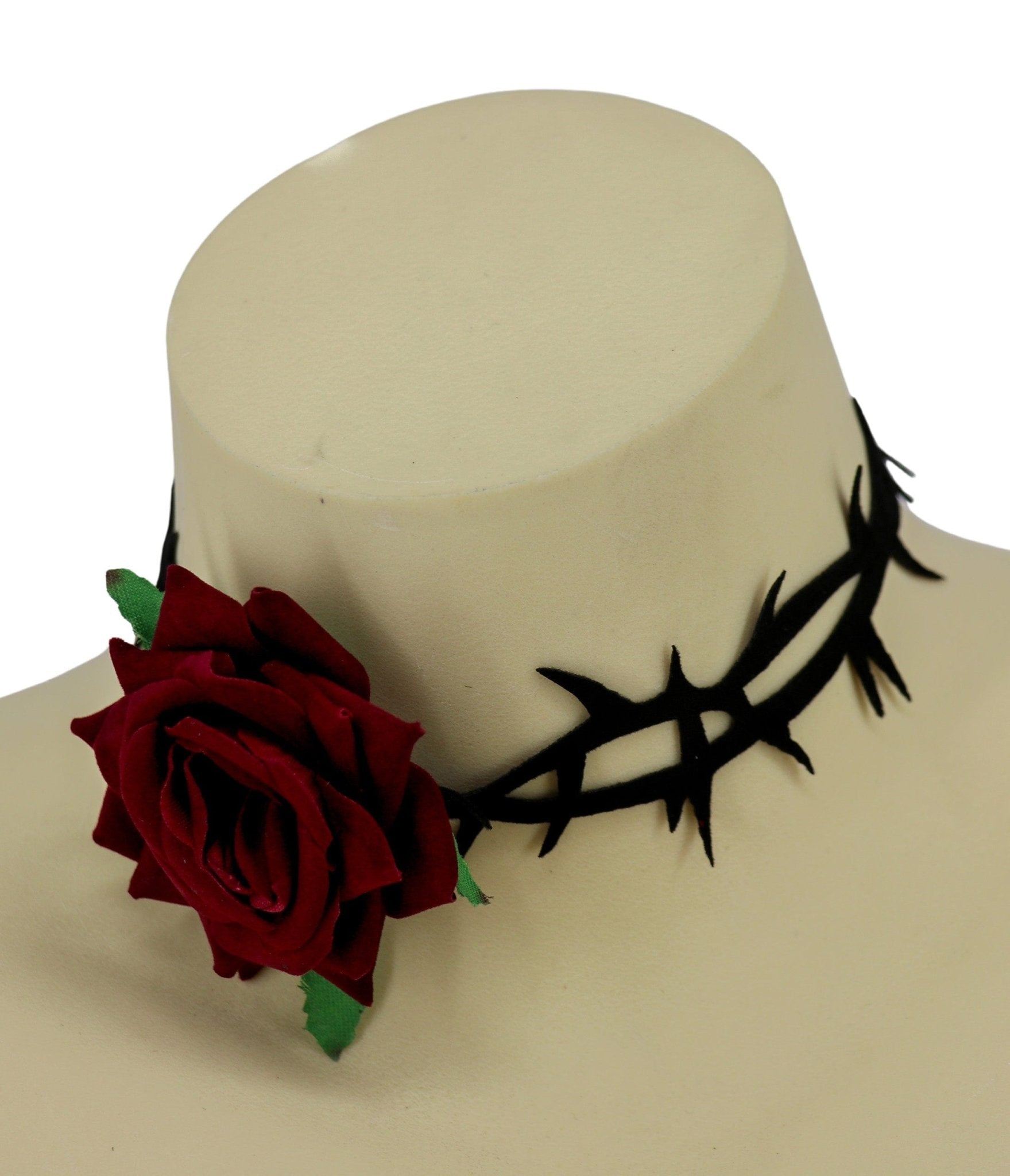 Rose & Thorns Choker - Unique Vintage - Womens, ACCESSORIES, JEWELRY