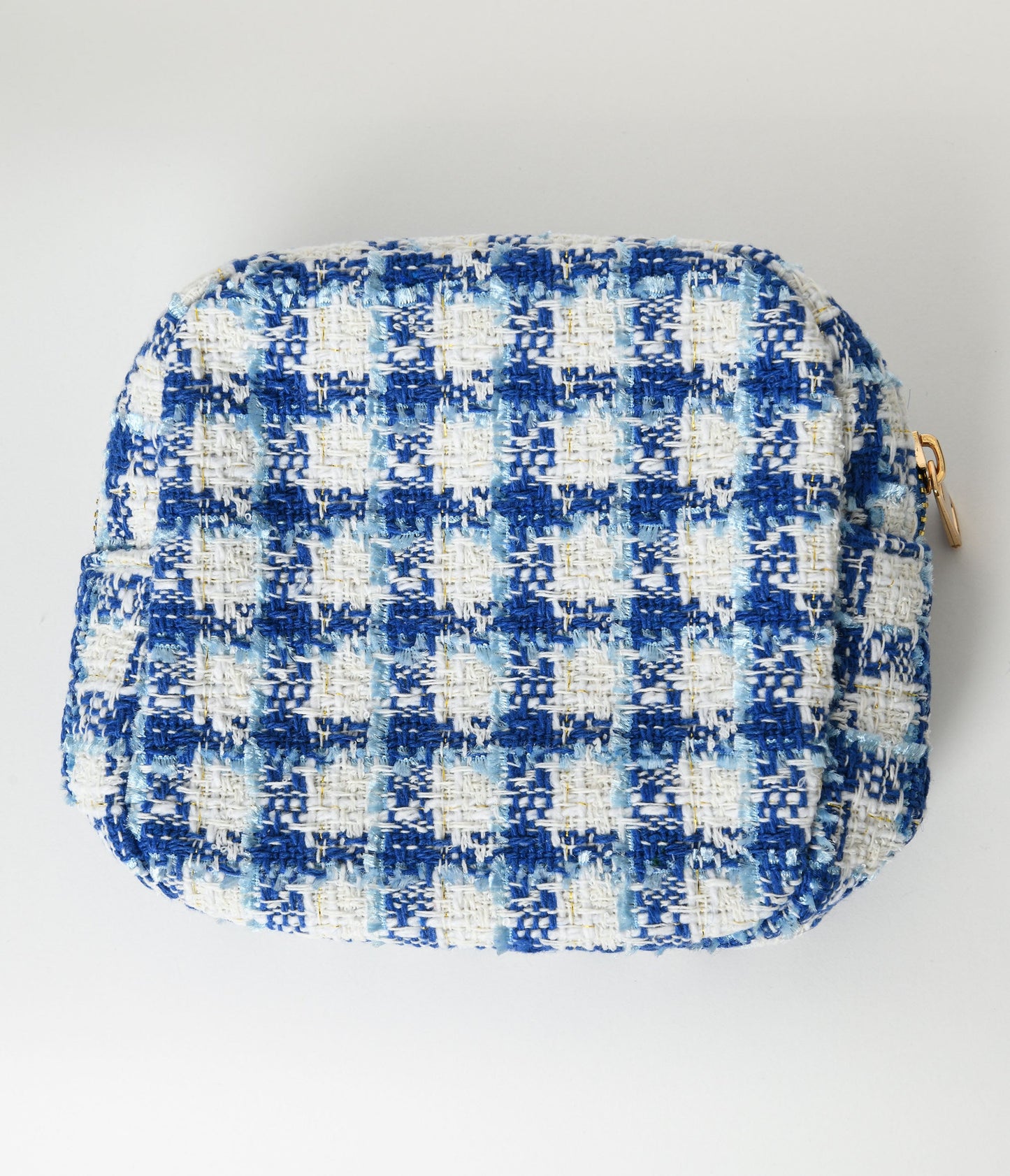 Royal Blue Plaid Mini Rx Travel Bag - Unique Vintage - Womens, ACCESSORIES, GIFTS/HOME