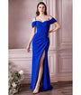 Cinderella Divine  Royal Blue Regal Off Shoulder Bridesmaid Dress