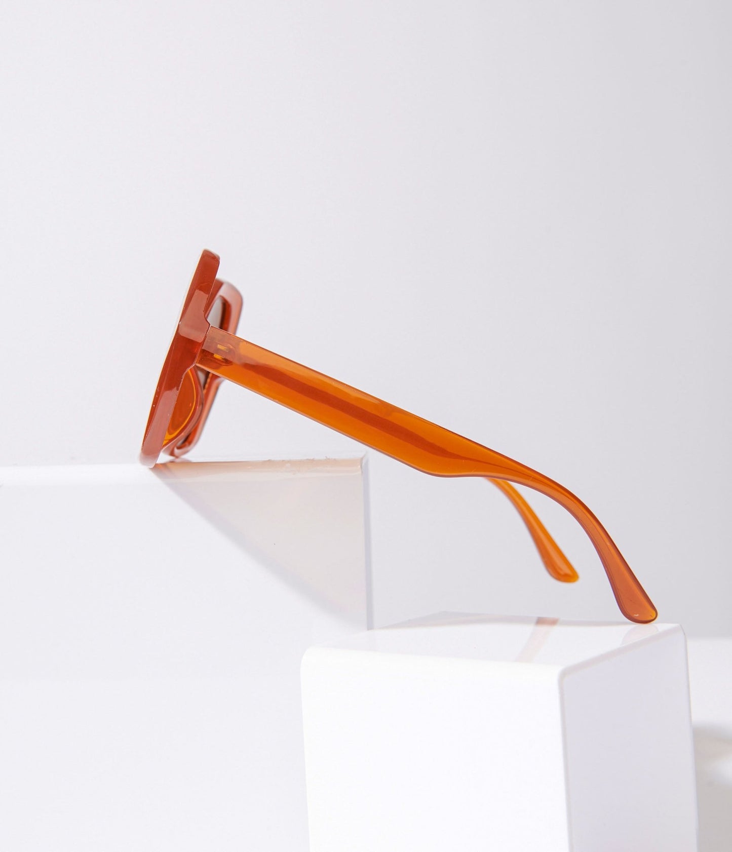 Rust & Brown Tint Geometric Sunglasses - Unique Vintage - Womens, ACCESSORIES, SUNGLASSES