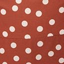 Rust Red & Cream Polka Dot Swing Dress - Unique Vintage - Womens, DRESSES, SWING