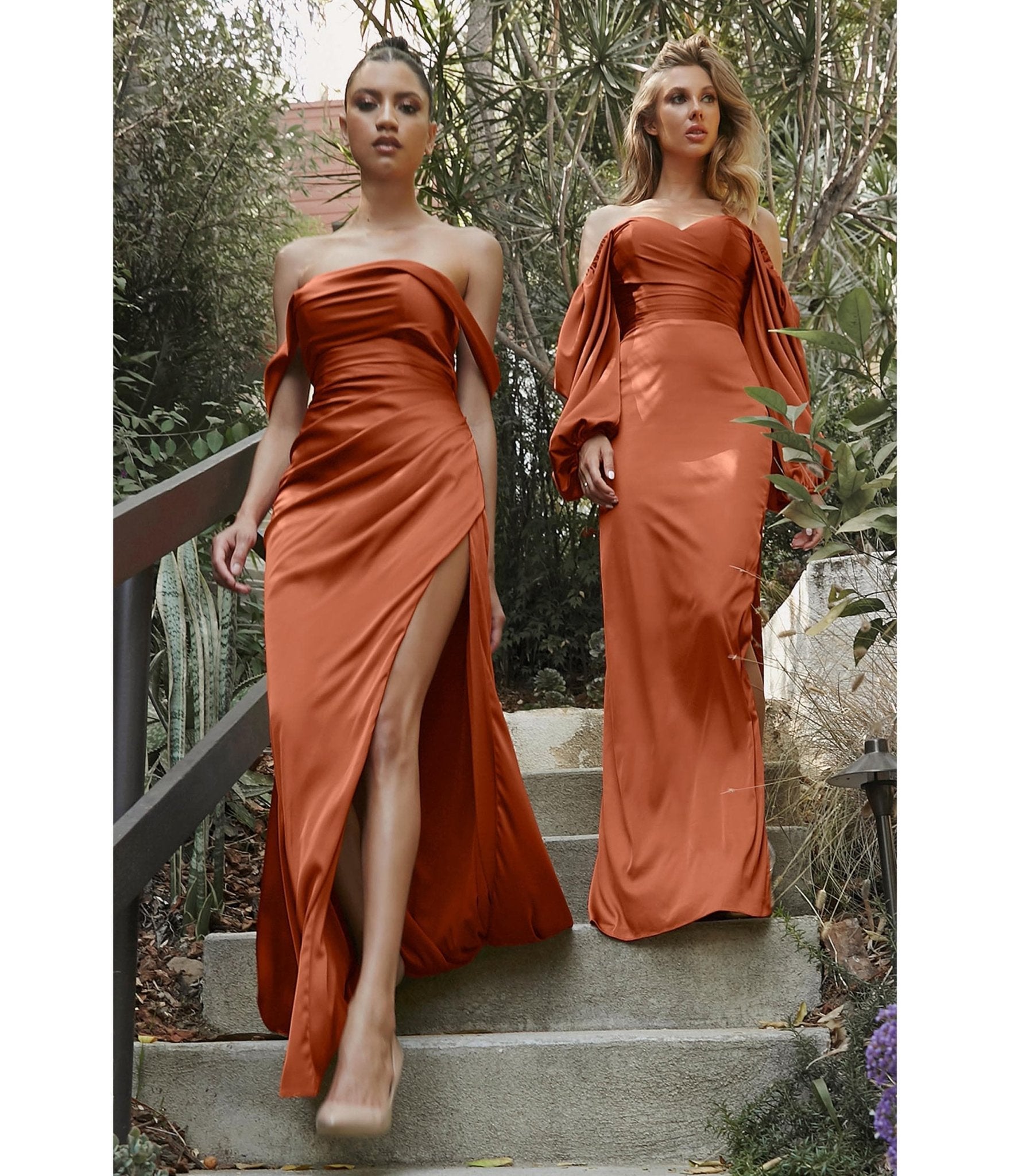 Sienna Satin Draped Off The Shoulder Bridesmaid Dress - Unique Vintage - Womens, DRESSES, PROM AND SPECIAL OCCASION