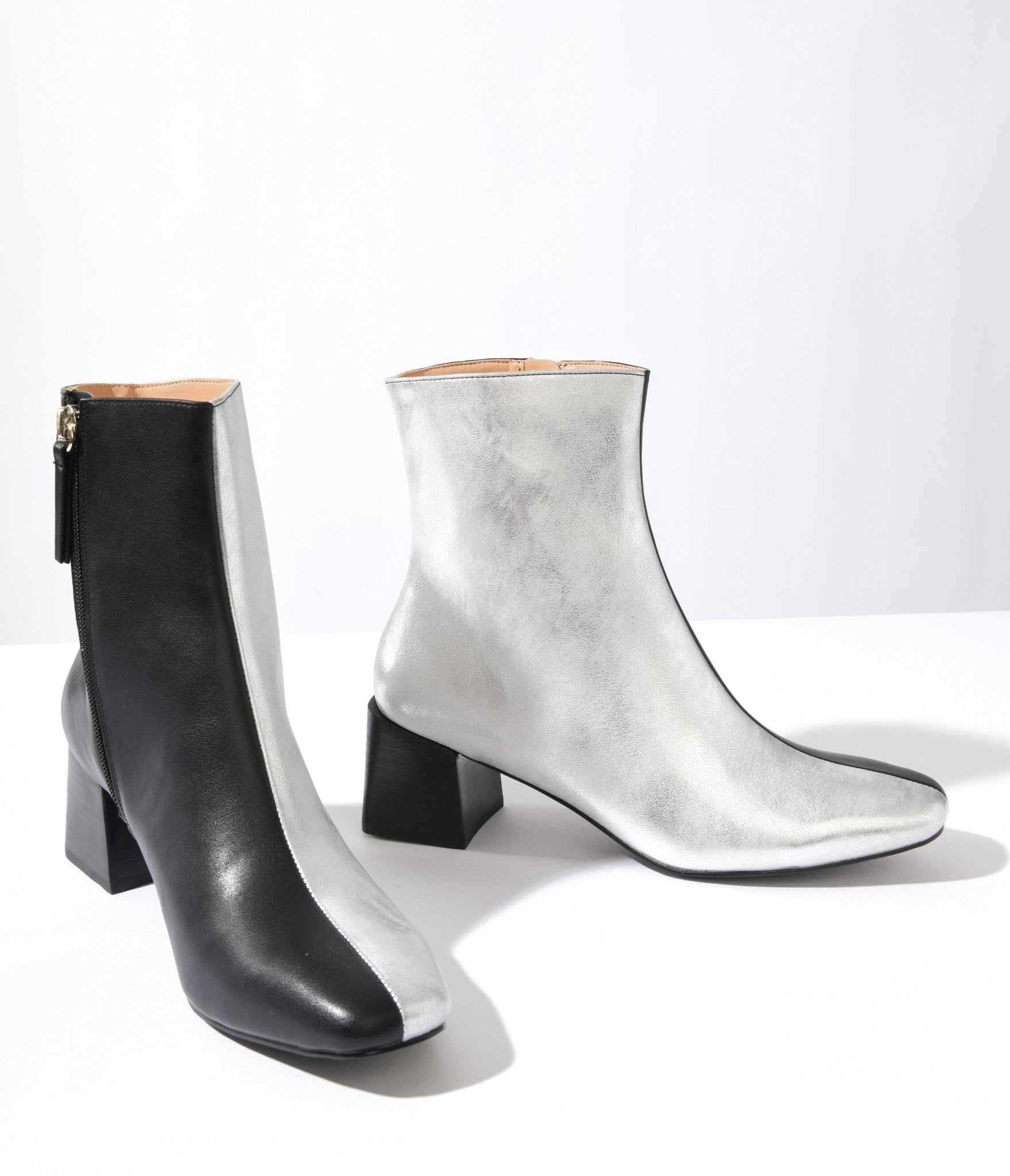 Silver flat booties hotsell