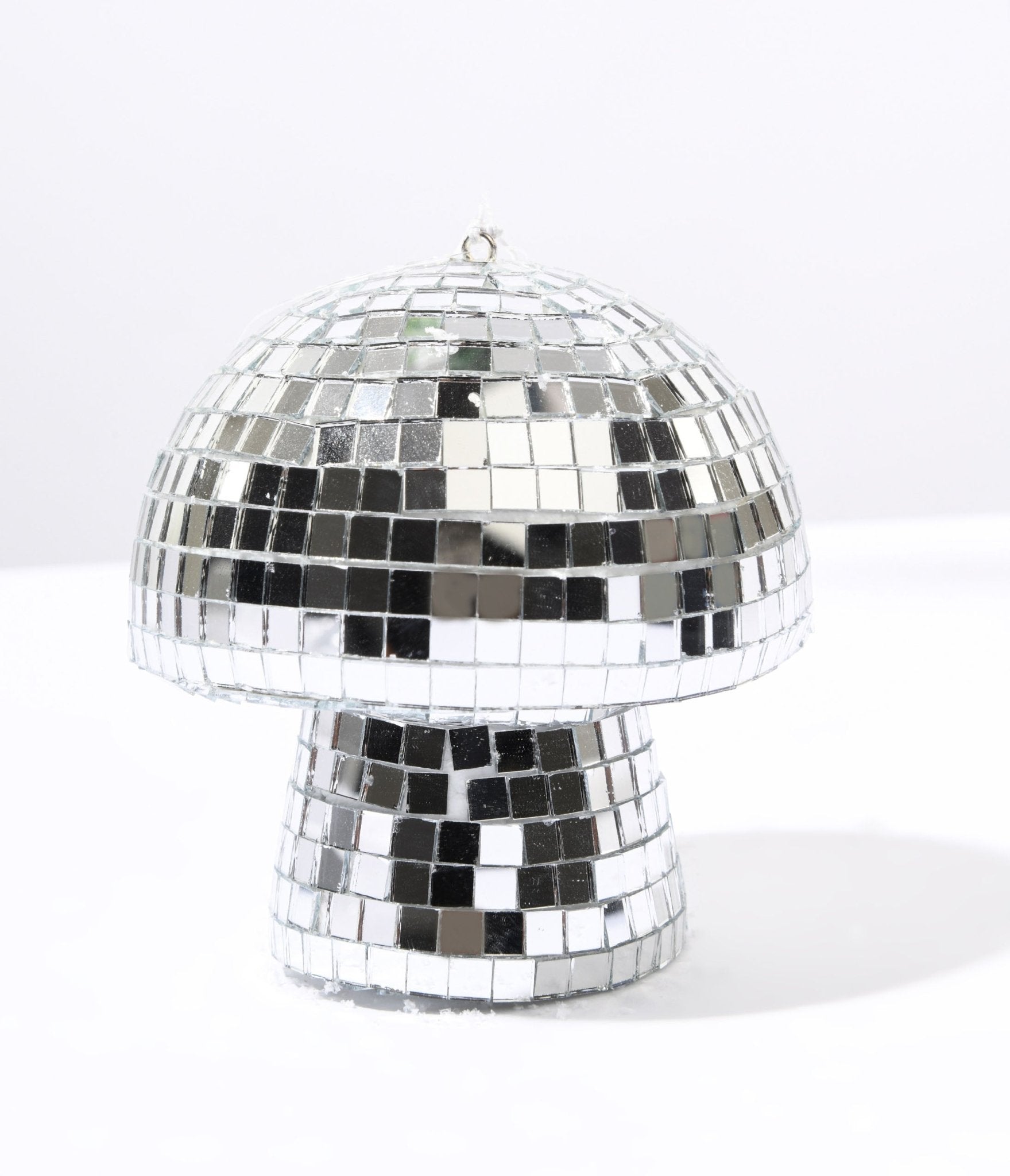 Silver Disco Mushroom Mirror Glass Ornament - Unique Vintage - Womens, ACCESSORIES, GIFTS/HOME