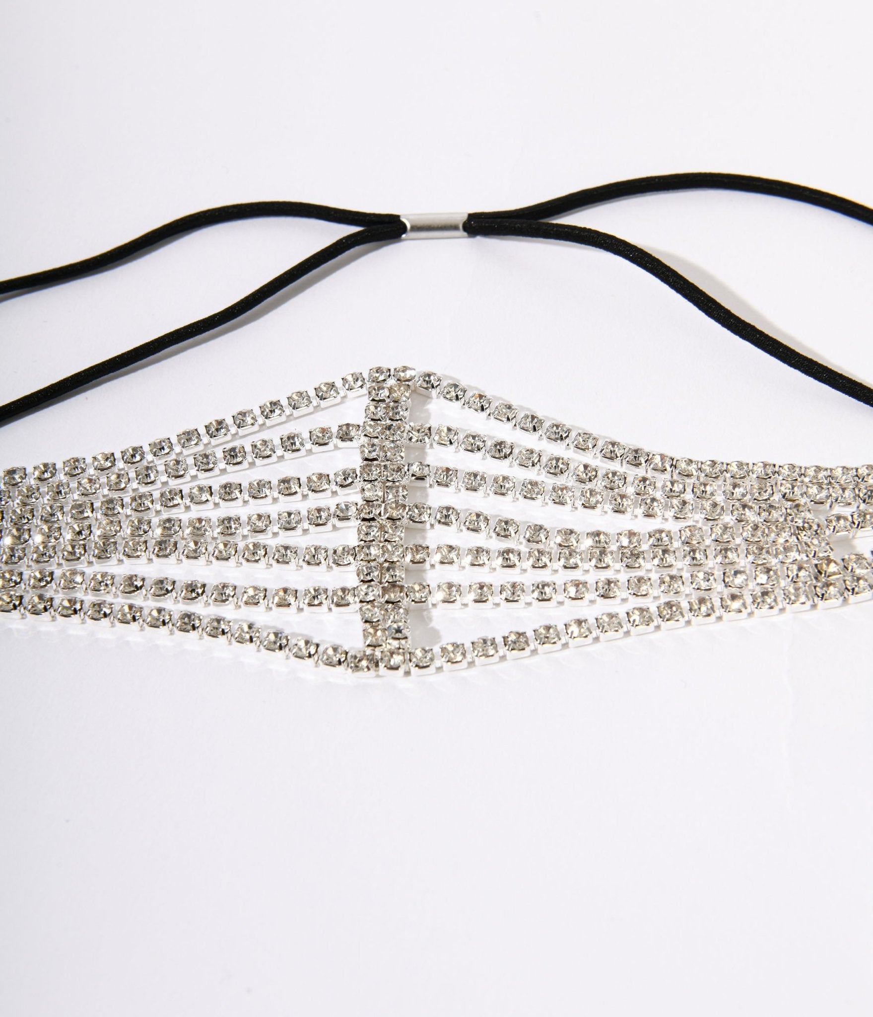 Silver Rhinestone Multitiered Headband - Unique Vintage - Womens, ACCESSORIES, HAIR