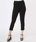 Smak Parlour Black Heart Pocket Smarty Pants Capris - Unique Vintage - Womens, BOTTOMS, CAPRI