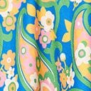 Smak Parlour Blue Paisley Floral Mod Print Sweet Talk Flare Skirt - Unique Vintage - Womens, BOTTOMS, SKIRTS