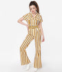 Smak Parlour 1970s Candy Corn Zig Zag Stripe Flare Jumpsuit