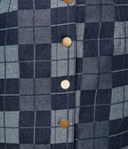 Smak Parlour Dark Denim Check Suspender Skirt - Unique Vintage - Womens, BOTTOMS, SKIRTS