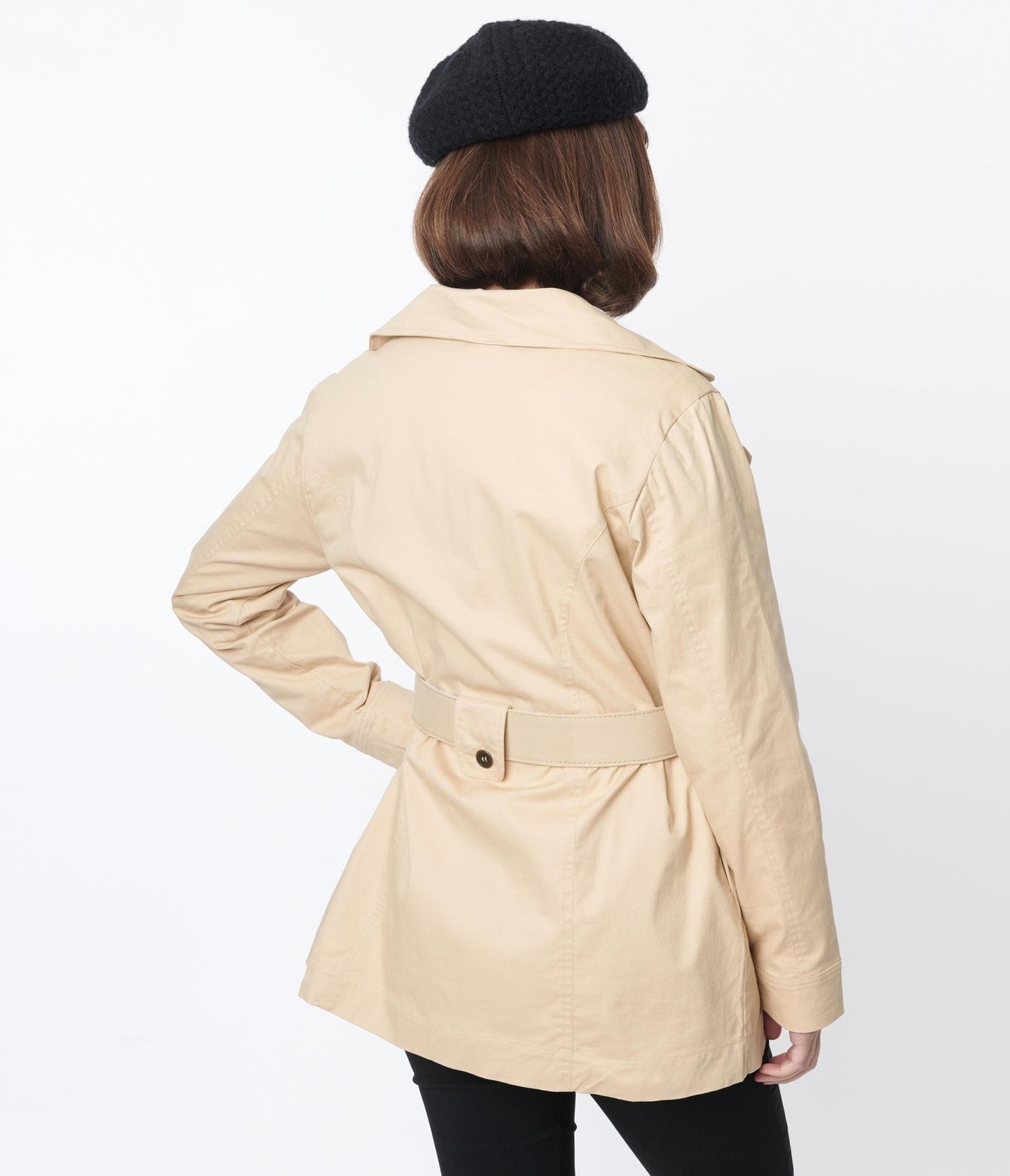 Smak Parlour Khaki Belted Trench Coat - Unique Vintage - Womens, TOPS, OUTERWEAR