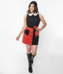Smak Parlour Orange & Black Heart Match Game Mini Skirt