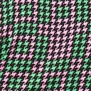 Smak Parlour Pink & Green Houndstooth Belva Crop Blouse - Unique Vintage - Womens, TOPS, WOVEN TOPS