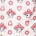 Smak Parlour Pink & Red Madam Mushroom Mod Skirt - Unique Vintage - Womens, BOTTOMS, SKIRTS