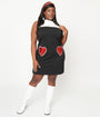 Smak Parlour Plus Size Black & White Sequin Heart Haute Gossip Mini Dress