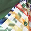 Smak Parlour Plus Size Green & Rainbow Gingham Mini Shirt Dress - Unique Vintage - Womens, DRESSES, FIT AND FLARE