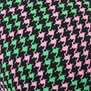 Smak Parlour Plus Size Pink & Green Houndstooth Belva Crop Blouse - Unique Vintage - Womens, TOPS, WOVEN TOPS