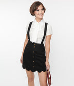 Smak Parlour White & Bow Ties Power Play Blouse - Unique Vintage - Womens, TOPS, WOVEN TOPS