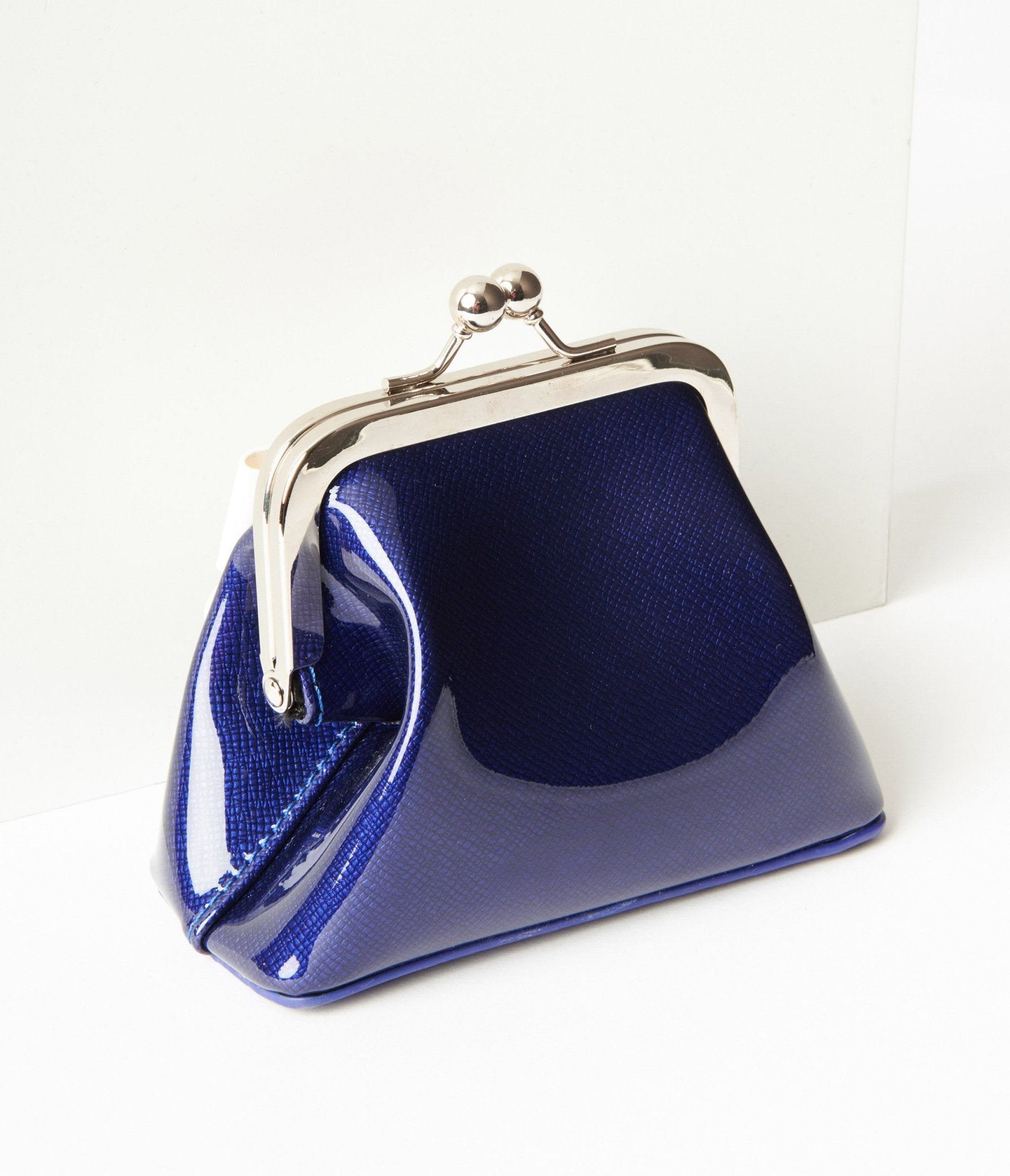 Sourpuss Blue Patent Leatherette Super Floozy Coin Purse - Unique Vintage - Womens, ACCESSORIES, HANDBAGS