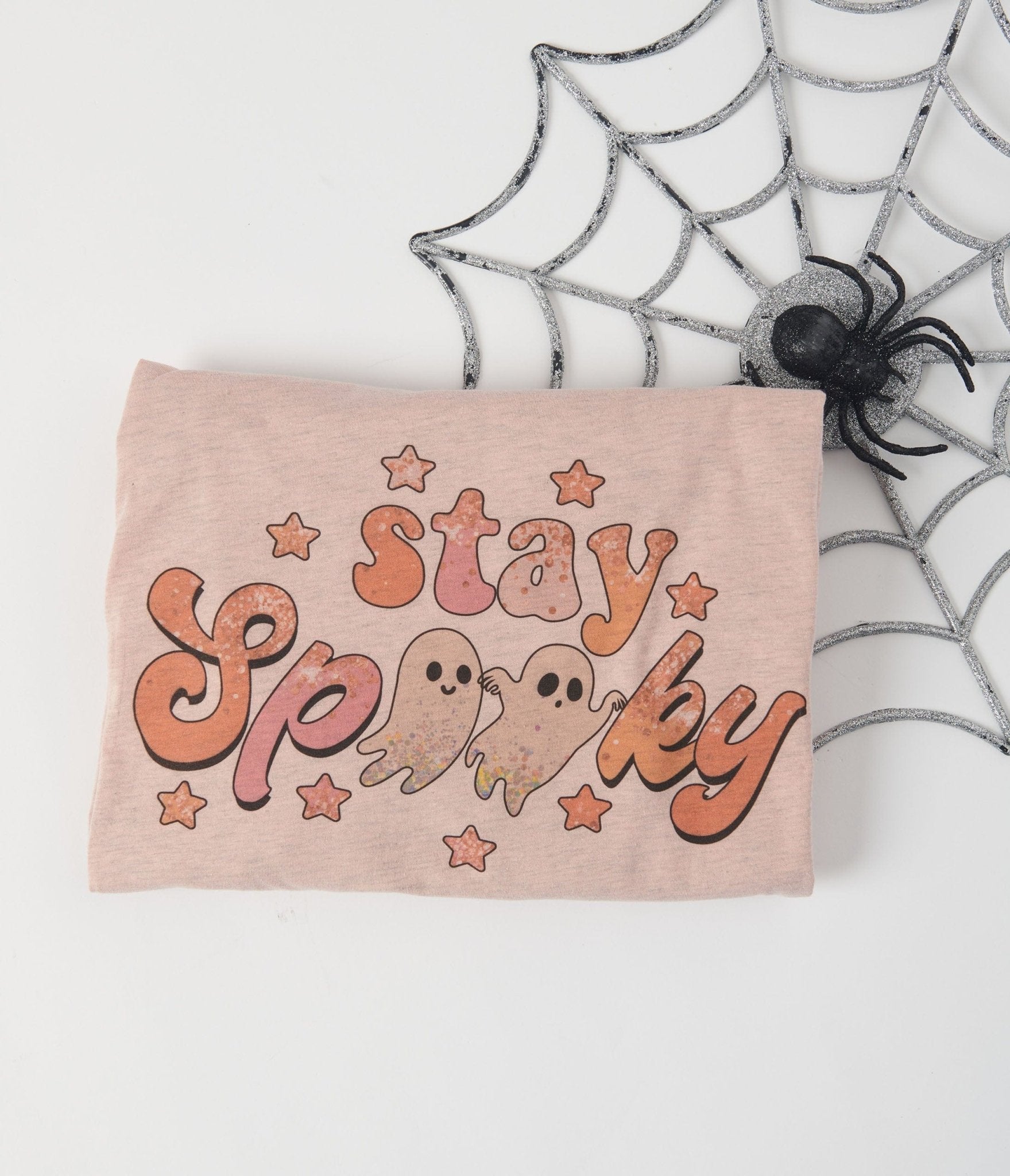 Stay Spooky Ghost Unisex Graphic Tee - Unique Vintage - Womens, HALLOWEEN, GRAPHIC TEES