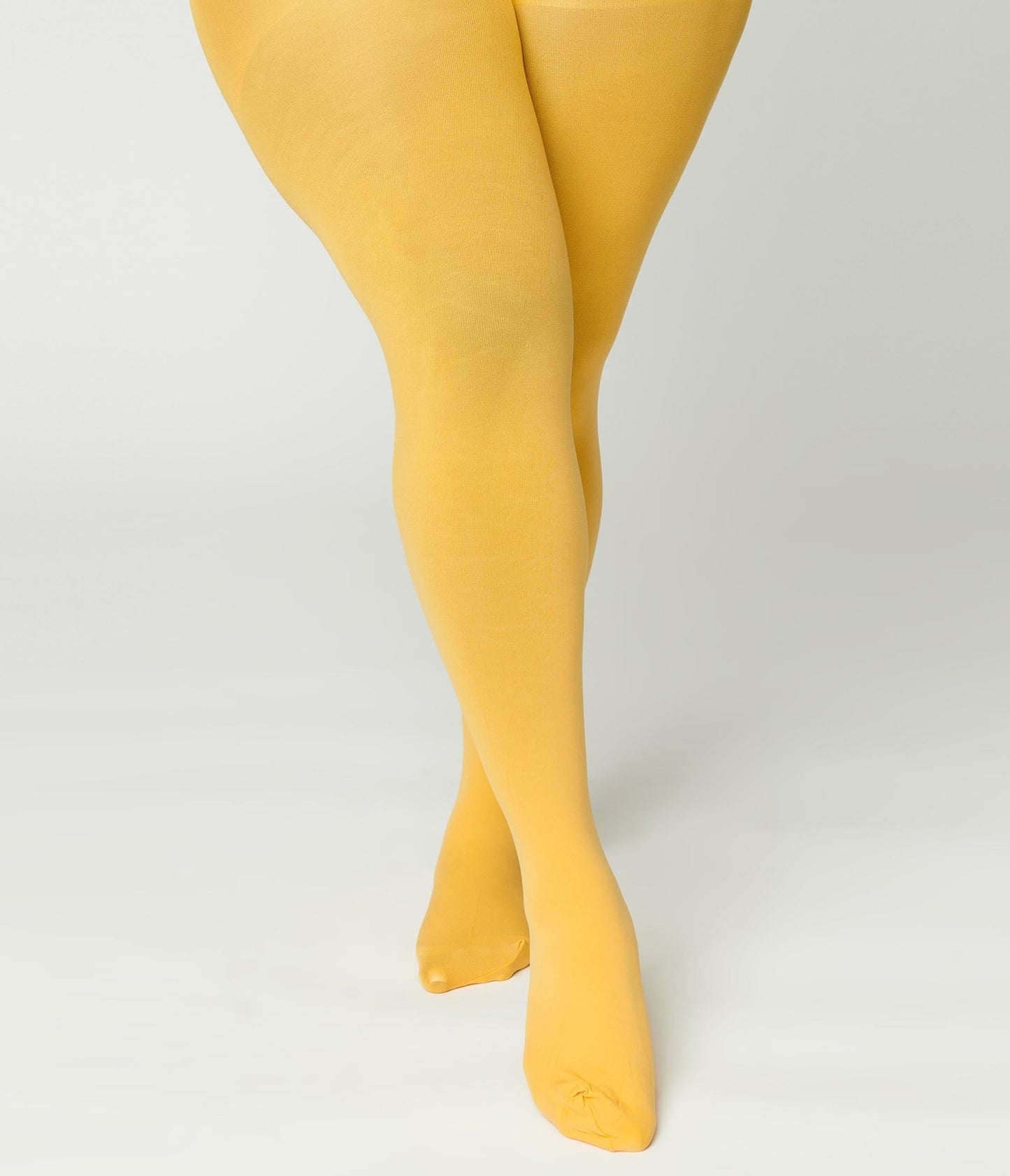 Sunset Yellow Summer 90 Opaque Tights - Unique Vintage - Womens, ACCESSORIES, HOSIERY