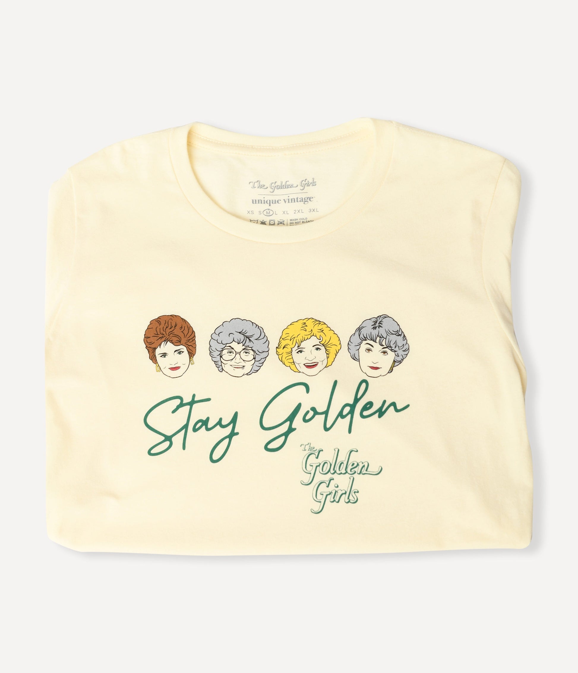 The Golden Girls x Unique Vintage Stay Golden Womens Graphic Tee - Unique Vintage - Womens, GRAPHIC TEES, TEES