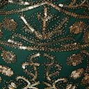 Unique Vintage 1920s Emerald & Gold Sequin Fringe Flapper Dress - Unique Vintage - Womens, FLAPPER, SLEEVED BEADED