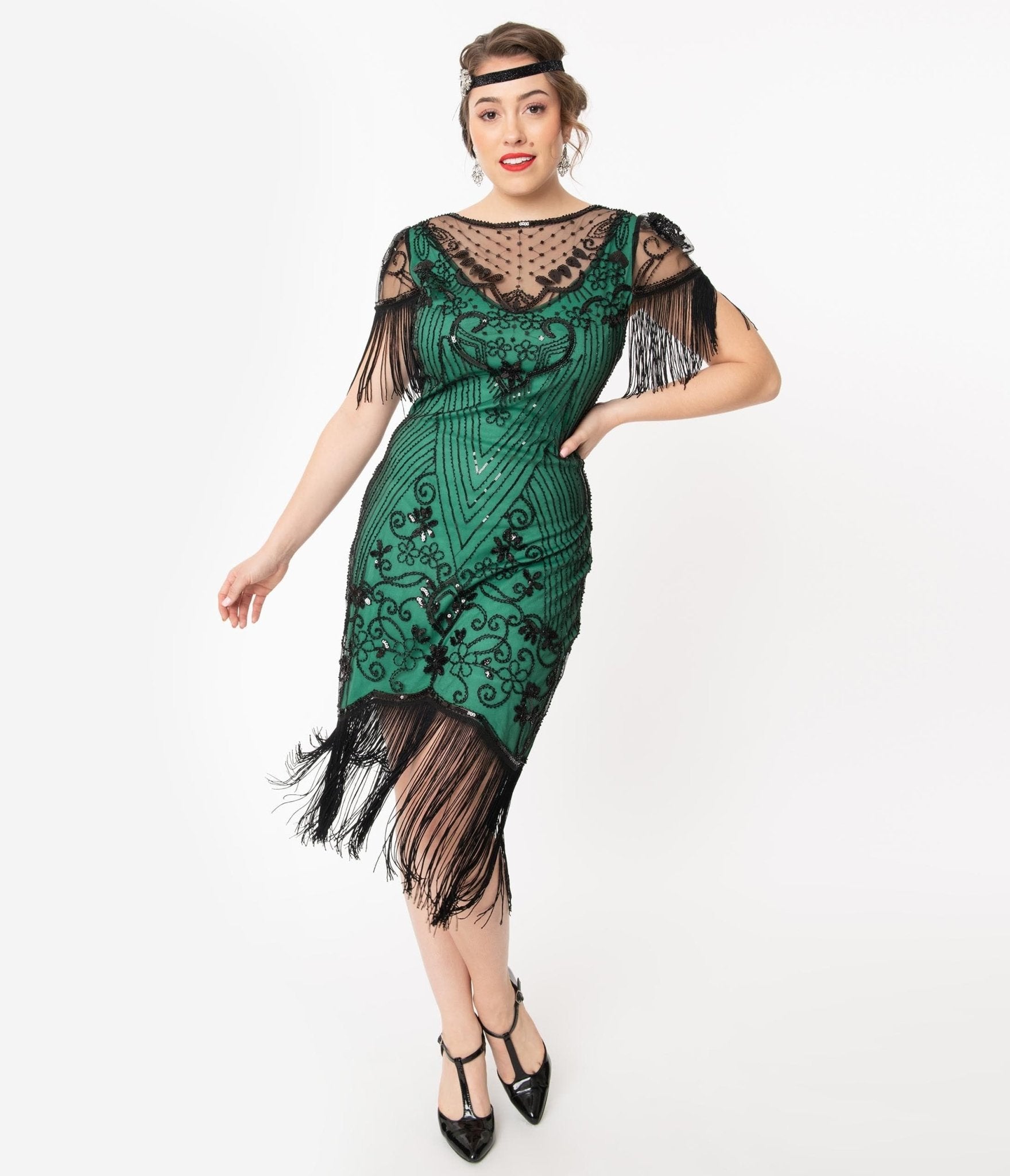 Unique vintage flapper dress top