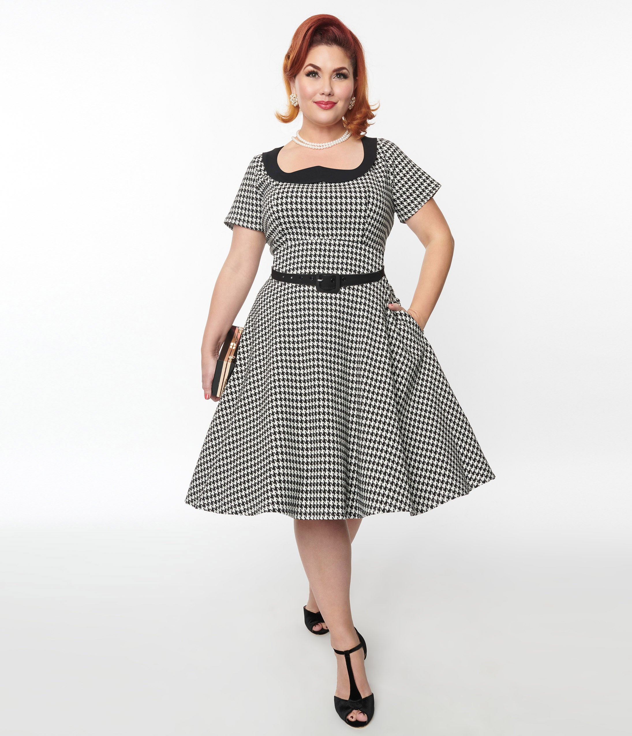 White 1950s swing dress online