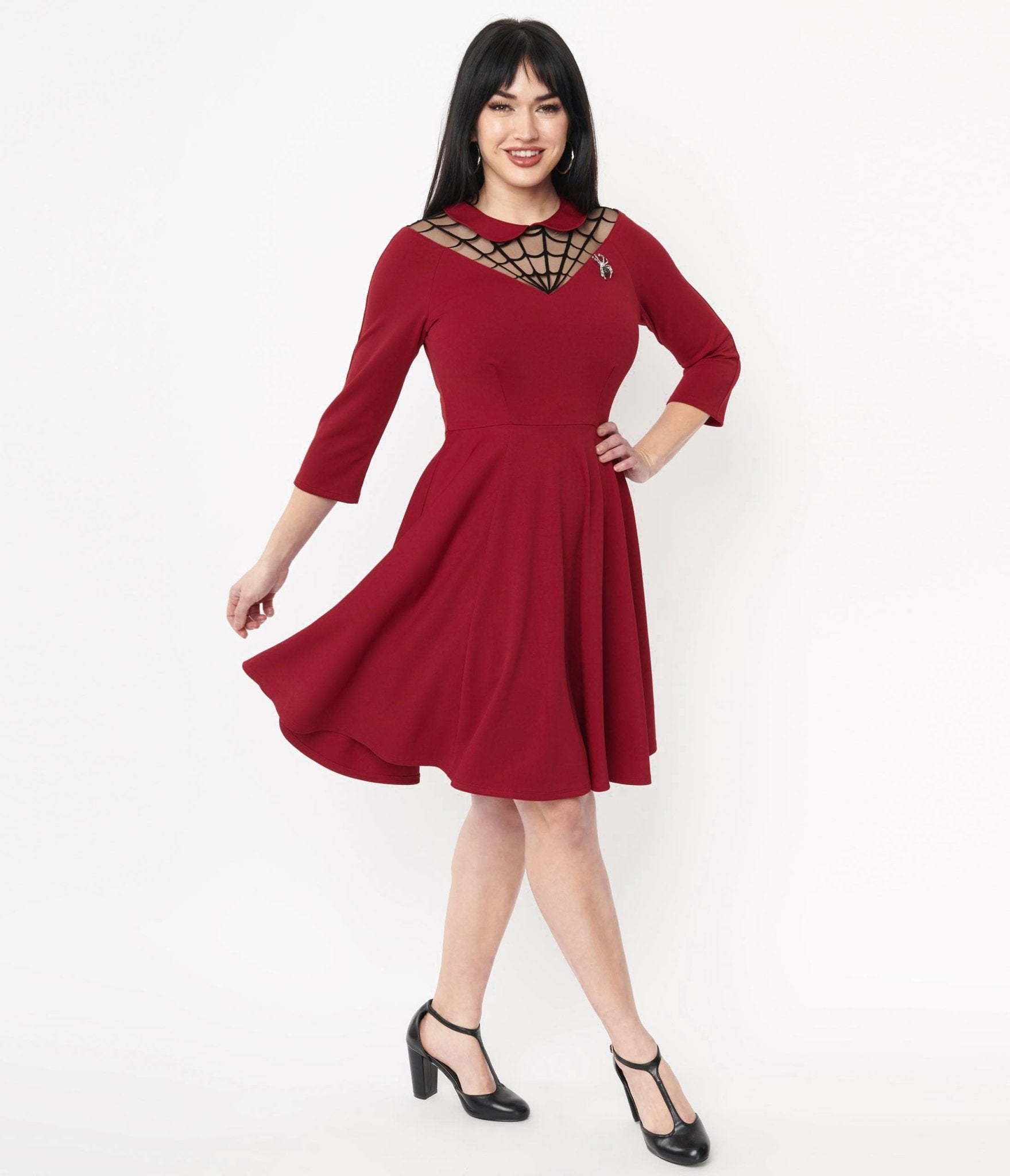 Unique vintage red dress online