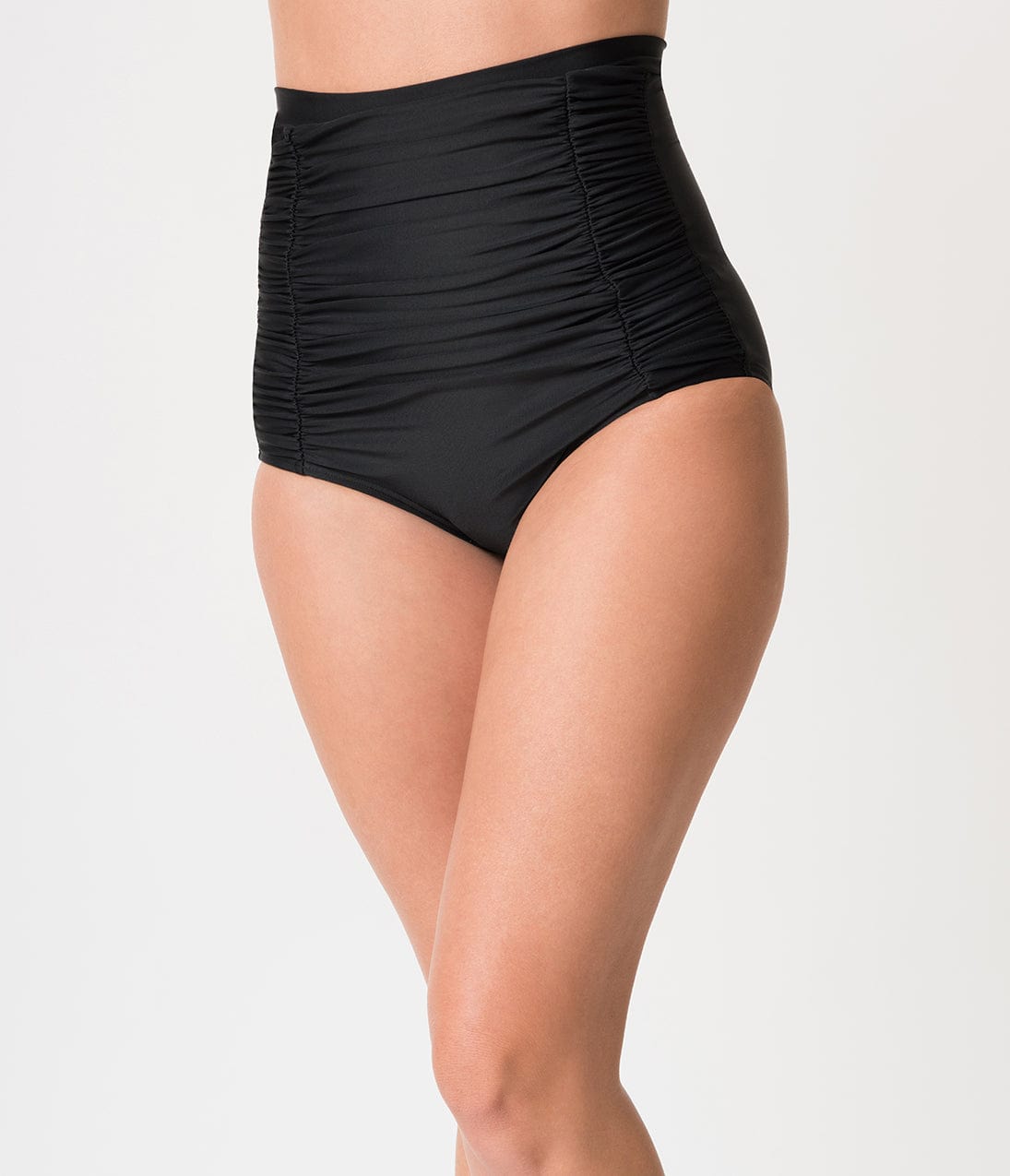 High-Waisted Retro Bikini - Black - Chérie Amour