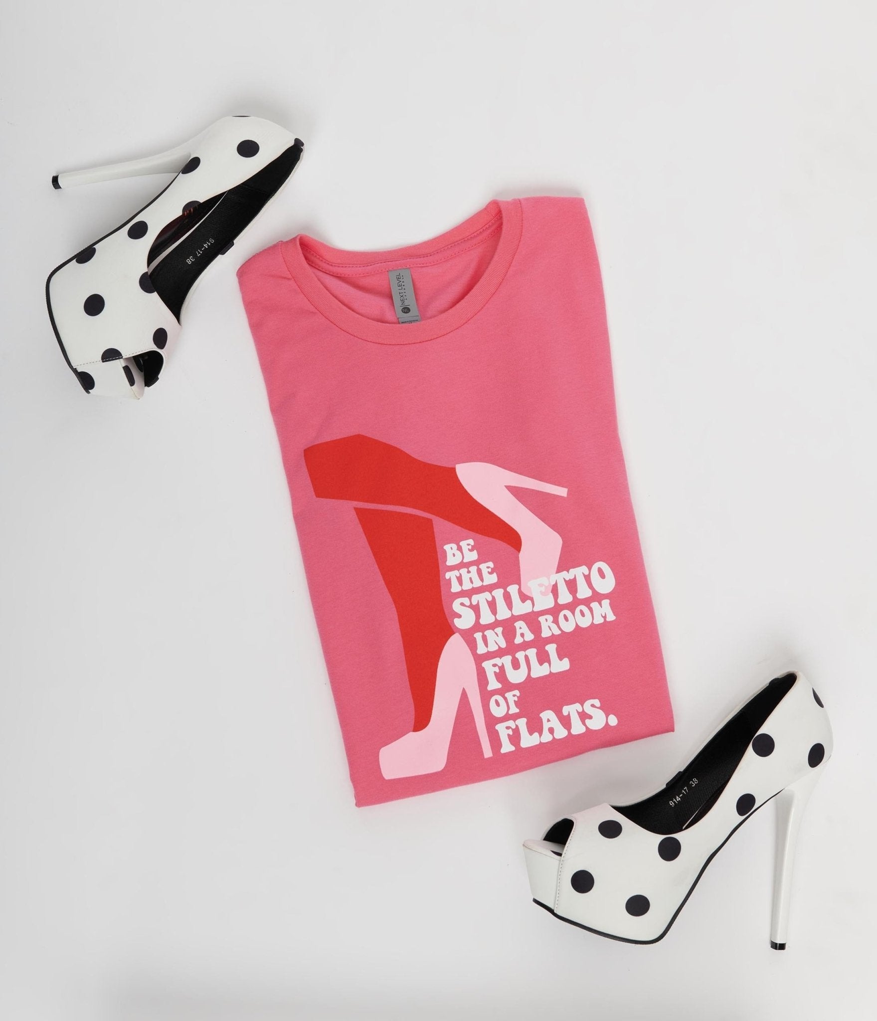 Unique Vintage Be The Stiletto Pink Fitted Womens Graphic Tee - Unique Vintage - Womens, GRAPHIC TEES, TEES