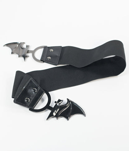 Unique Vintage Black Bat Cinch Belt - Unique Vintage - Womens, HALLOWEEN, ACCESSORIES