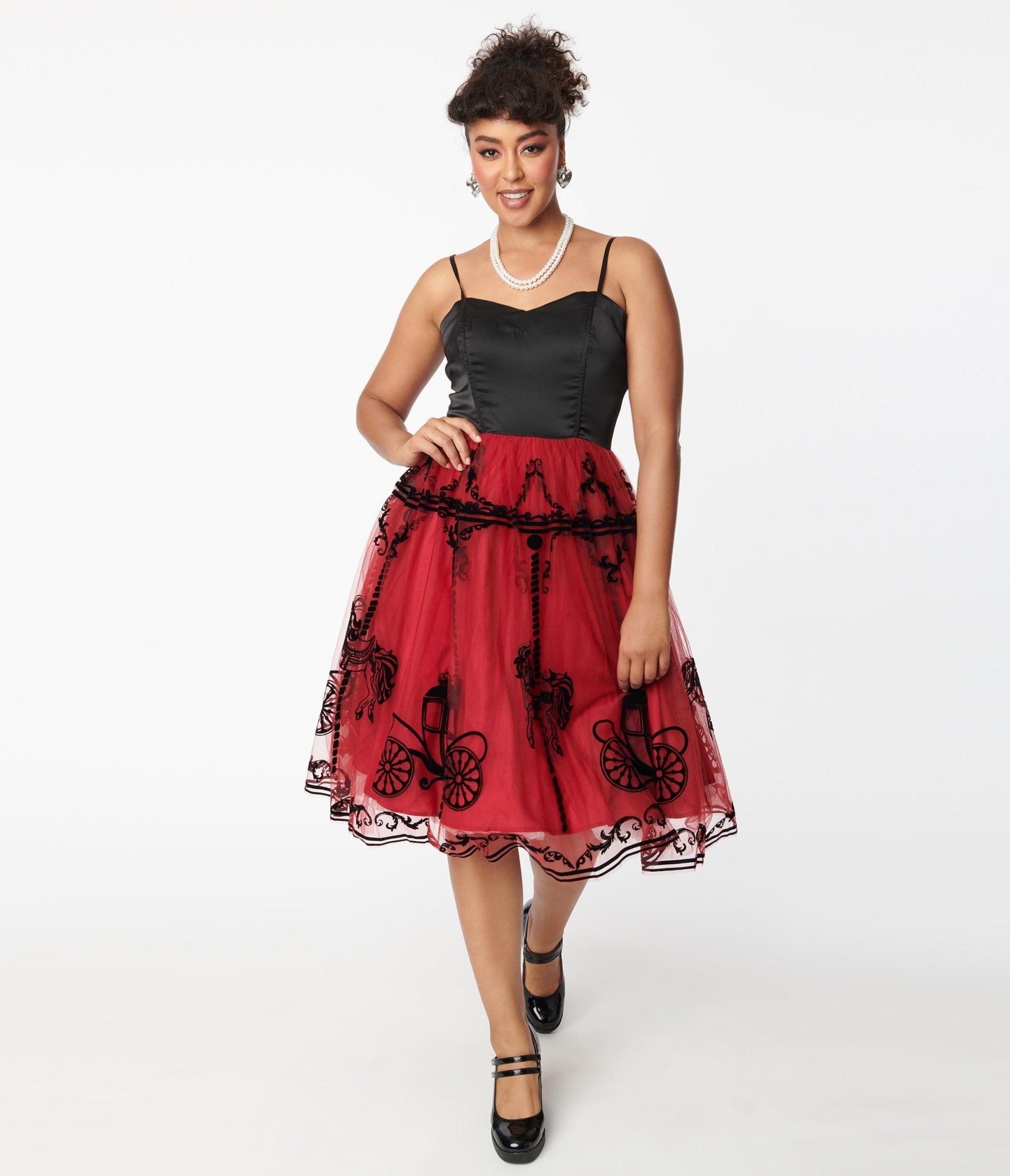Burgundy rockabilly dress online