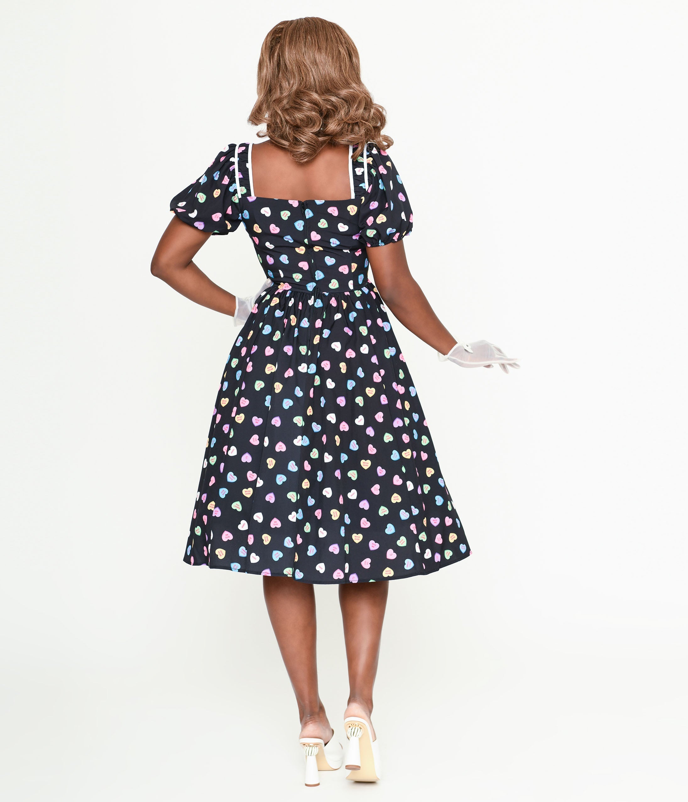 Vintage button hot sale front dress