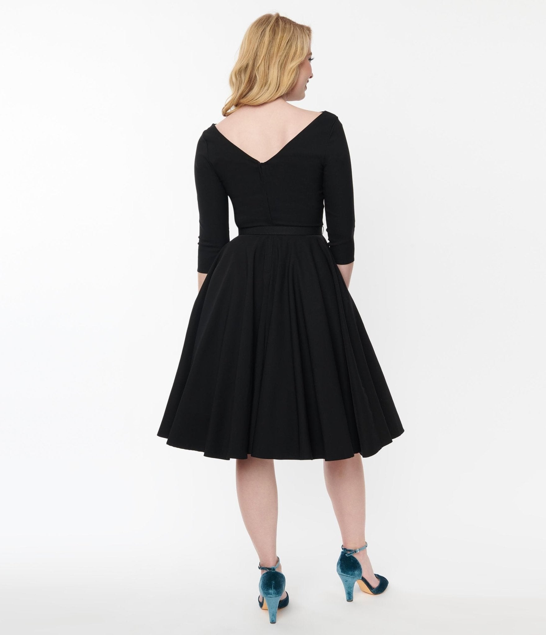 Unique Vintage Black Devon Swing Dress - Unique Vintage - Womens, DRESSES, SWING