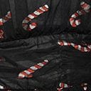 Unique Vintage Black & Glitter Candy Canes Babydoll Dress - Unique Vintage - Womens, DRESSES, PROM AND SPECIAL OCCASION