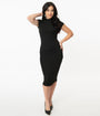 Unique Vintage Black Holly Wiggle Dress