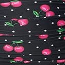 Unique Vintage Black & Hot Pink Cherry Pin Dot Monroe Swim Top - Unique Vintage - Womens, SWIM, TOP